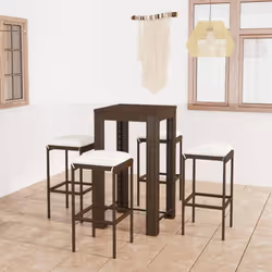 Cet ensemble élégant de bar de jardin vous permet de passer des moments agréables et confortables avec votre famille et vos a ...