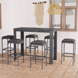 Cet ensemble de bar de jardin vous permet de passer des moments agréables et confortables avec votre famille et vos amis. La  ...