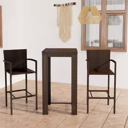 Cet ensemble élégant de bar de jardin vous permet de passer des moments agréables et confortables avec votre famille et vos a ...