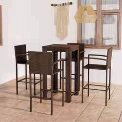 Cet ensemble élégant de bar de jardin vous permet de passer des moments agréables et confortables avec votre famille et vos a ...