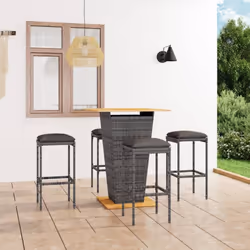 Cet ensemble élégant de bar de jardin vous permet de passer des moments agréables et confortables avec votre famille et vos a ...