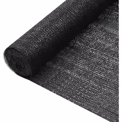 vidaXL Filet brise-vue Noir 2x10 m PEHD 75 g/m²