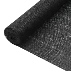 vidaXL Filet brise-vue Noir 3,6x25 m