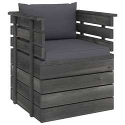 VidaXL 3061719 banc de jardin Bois, Tissu, Polyester