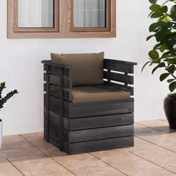 VidaXL 3061719 banc de jardin Bois, Tissu, Polyester