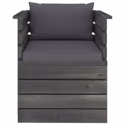 VidaXL 3061719 banc de jardin Bois, Tissu, Polyester