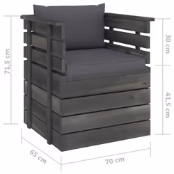 VidaXL 3061719 banc de jardin Bois, Tissu, Polyester - Vue supplémentaire 7