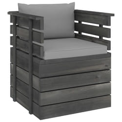 VidaXL 3061720 banc de jardin Bois, Tissu, Polyester