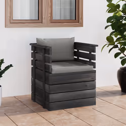 VidaXL 3061720 banc de jardin Bois, Tissu, Polyester