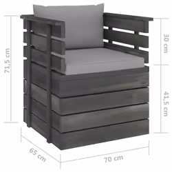 VidaXL 3061720 banc de jardin Bois, Tissu, Polyester - Vue supplémentaire 7