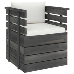 VidaXL 3061721 banc de jardin Bois, Tissu, Polyester