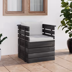 VidaXL 3061721 banc de jardin Bois, Tissu, Polyester