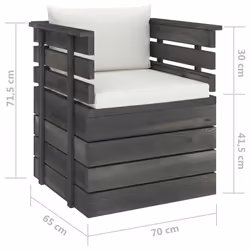 VidaXL 3061721 banc de jardin Bois, Tissu, Polyester - Vue supplémentaire 7