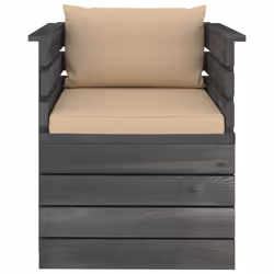 VidaXL 3061722 banc de jardin Bois, Tissu, Polyester