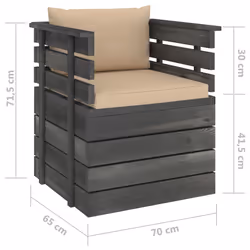 VidaXL 3061722 banc de jardin Bois, Tissu, Polyester - Vue supplémentaire 7