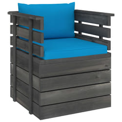VidaXL 3061723 banc de jardin Bois, Tissu, Polyester