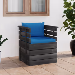 VidaXL 3061723 banc de jardin Bois, Tissu, Polyester