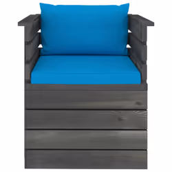 VidaXL 3061723 banc de jardin Bois, Tissu, Polyester