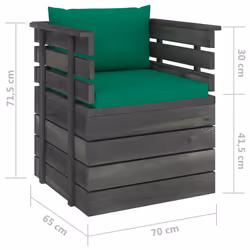 VidaXL 3061724 banc de jardin Bois, Tissu, Polyester - Vue supplémentaire 7