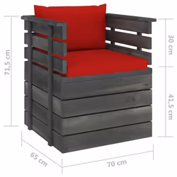 VidaXL 3061725 banc de jardin Bois, Tissu, Polyester - Vue supplémentaire 7