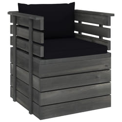 VidaXL 3061726 banc de jardin Bois, Tissu, Polyester