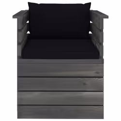 VidaXL 3061726 banc de jardin Bois, Tissu, Polyester