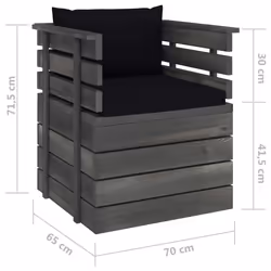 VidaXL 3061726 banc de jardin Bois, Tissu, Polyester - Vue supplémentaire 7