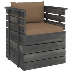 VidaXL 3061727 banc de jardin Bois, Tissu, Polyester