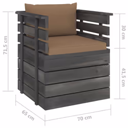 VidaXL 3061727 banc de jardin Bois, Tissu, Polyester - Vue supplémentaire 7