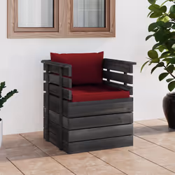 VidaXL 3061728 banc de jardin Bois, Tissu, Polyester