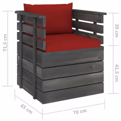VidaXL 3061728 banc de jardin Bois, Tissu, Polyester - Vue supplémentaire 7