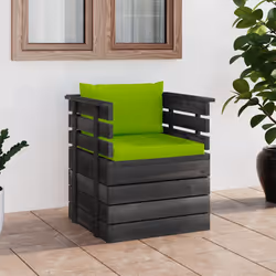 VidaXL 3061730 banc de jardin Bois, Tissu, Polyester