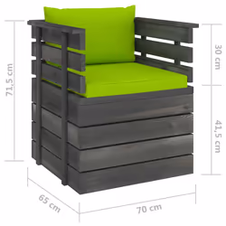 VidaXL 3061730 banc de jardin Bois, Tissu, Polyester - Vue supplémentaire 7