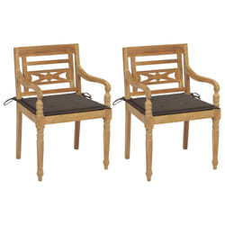 VidaXL 3062135 chaise d'extérieur Terrace Siège rembourré Teck Taupe