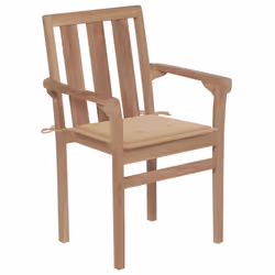 VidaXL 3062211 chaise d'extérieur Terrace Siège rembourré Teck Beige - Vue supplémentaire 2