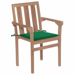 VidaXL 3062213 chaise d'extérieur Terrace Siège rembourré Teck Vert - Vue supplémentaire 2