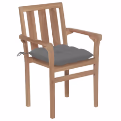 VidaXL 3062224 chaise d'extérieur Terrace Siège rembourré Teck Gris - Vue supplémentaire 2