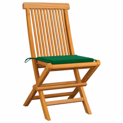 VidaXL 3062465 chaise d'extérieur Terrace Siège rembourré Teck Vert - Vue supplémentaire 2