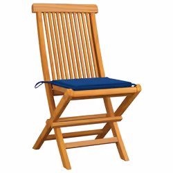 VidaXL 3062470 chaise d'extérieur Terrace Siège rembourré Teck Bleu