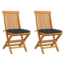 VidaXL 3062475 chaise d'extérieur Terrace Siège rembourré Teck Anthracite