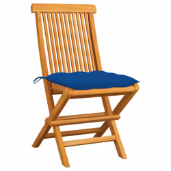 VidaXL 3062485 chaise d'extérieur Terrace Siège rembourré Teck Bleu