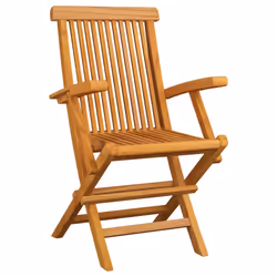 VidaXL 3062489 chaise d'extérieur Terrace Siège rembourré Teck Crème