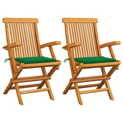 VidaXL 3062492 chaise d'extérieur Terrace Siège rembourré Teck Vert