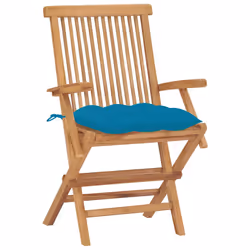 VidaXL 3062506 chaise d'extérieur Terrace Siège rembourré Teck Bleu