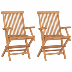 VidaXL 3062507 chaise d'extérieur Terrace Siège rembourré Teck Vert