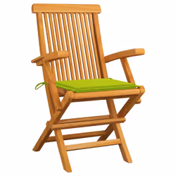VidaXL 3062525 chaise d'extérieur Terrace Siège rembourré Teck Vert