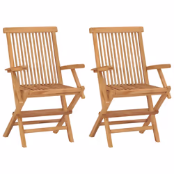 VidaXL 3062533 chaise d'extérieur Terrace Siège rembourré Teck Bleu