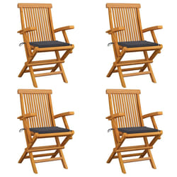 VidaXL 3062541 chaise d'extérieur Terrace Siège rembourré Teck Anthracite