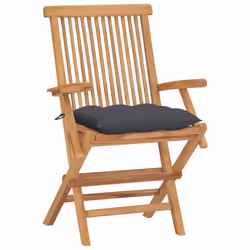 VidaXL 3062556 chaise d'extérieur Terrace Siège rembourré Teck Anthracite