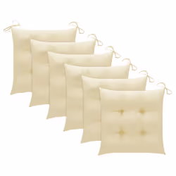 VidaXL 3062558 chaise d'extérieur Terrace Siège rembourré Teck Crème, Blanc - Vue supplémentaire 7